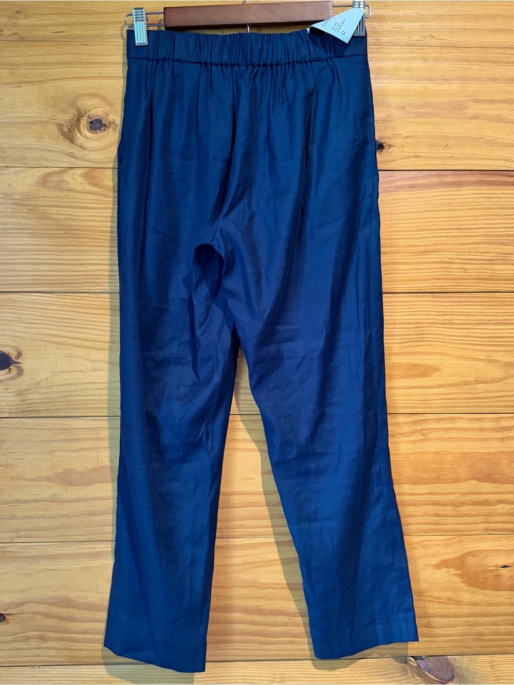 Aritzia Babaton Conan Pant Linen Blend Classic Navy Blue 0 Workwear Business - Picture 3 of 10